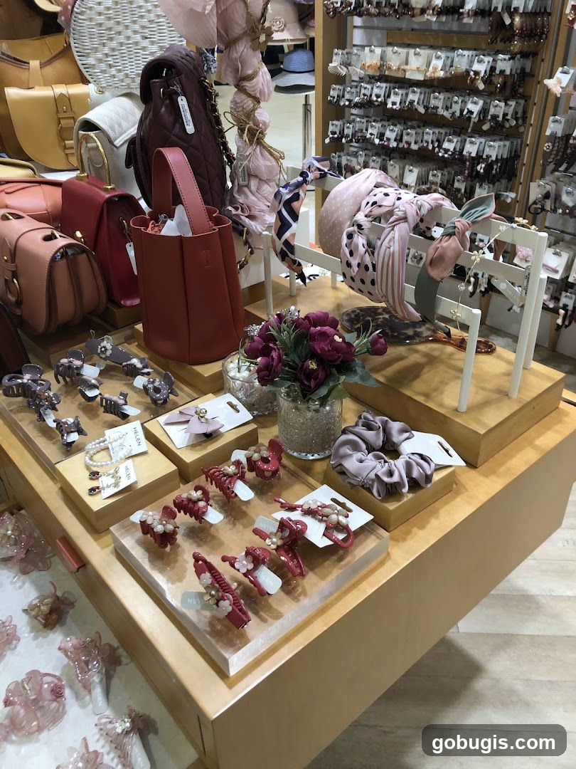 Hair Accessories and Bags Display