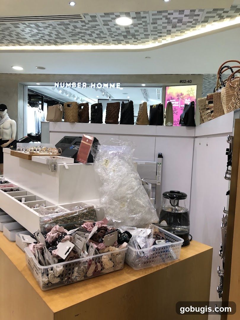 Store Interior with Bags and Accessories