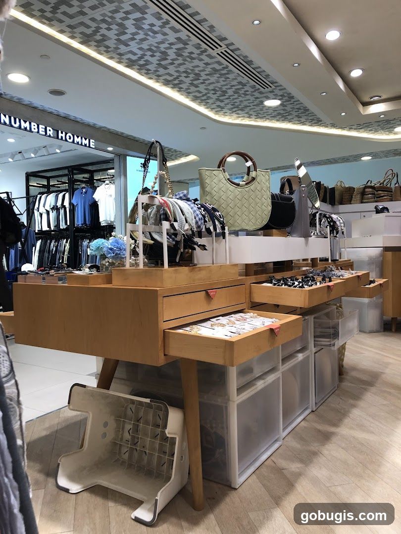 Display of Accessories and Clothing
