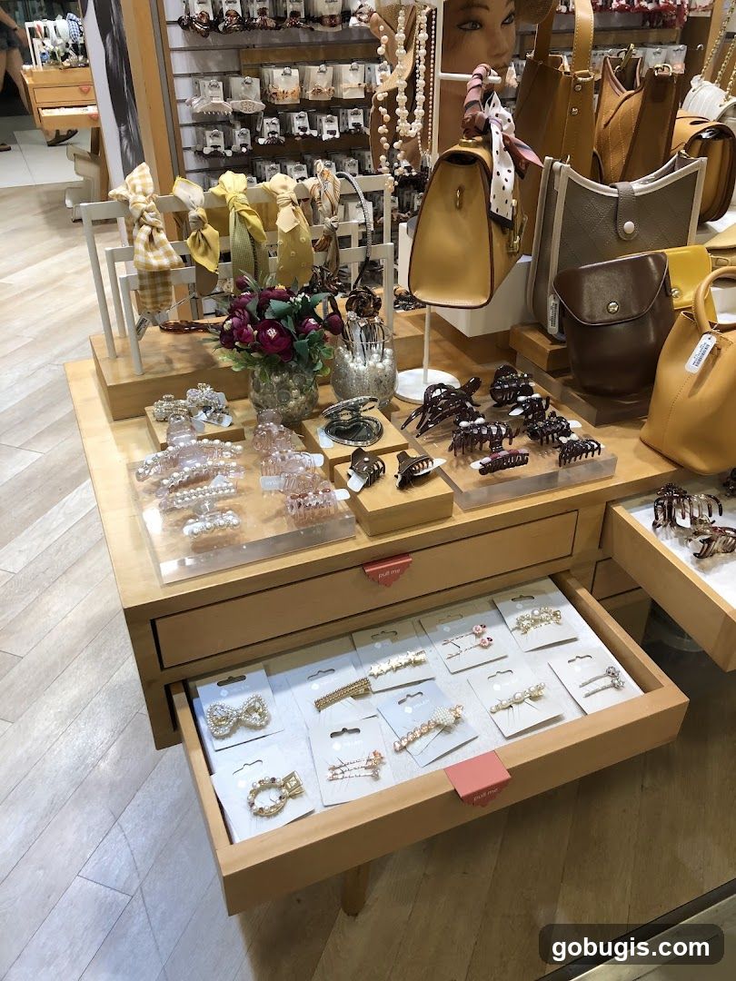 Hair Accessories and Bags Display