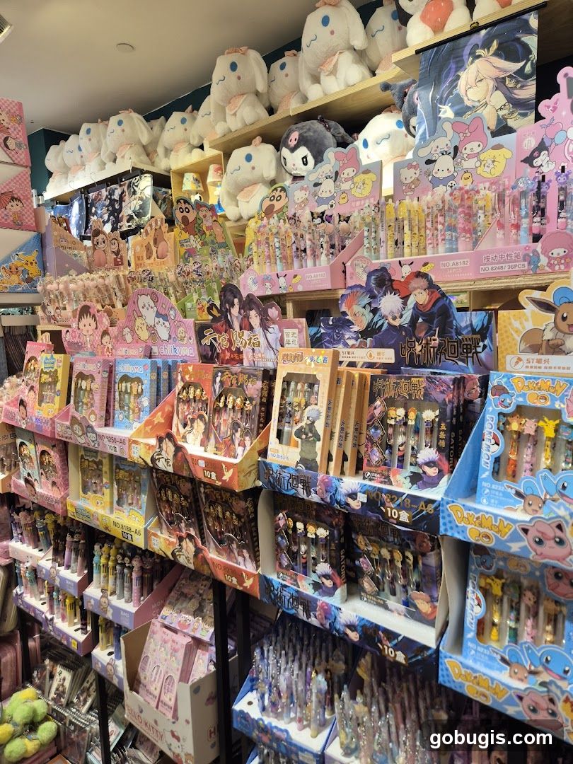 Anime and Cartoon Merchandise Display