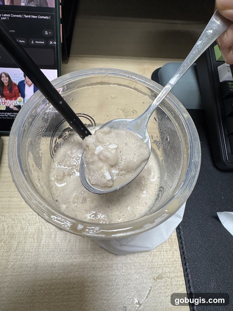Beverage with Spoon