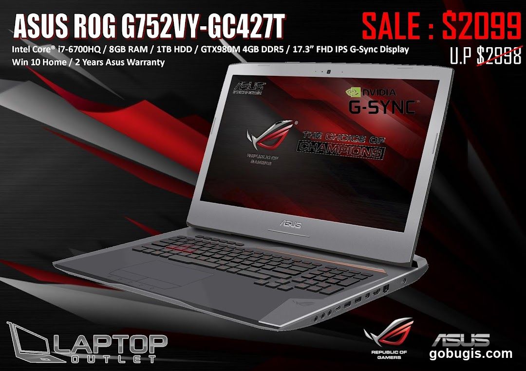 ASUS ROG G752VY-GC427T Laptop Advertisement
