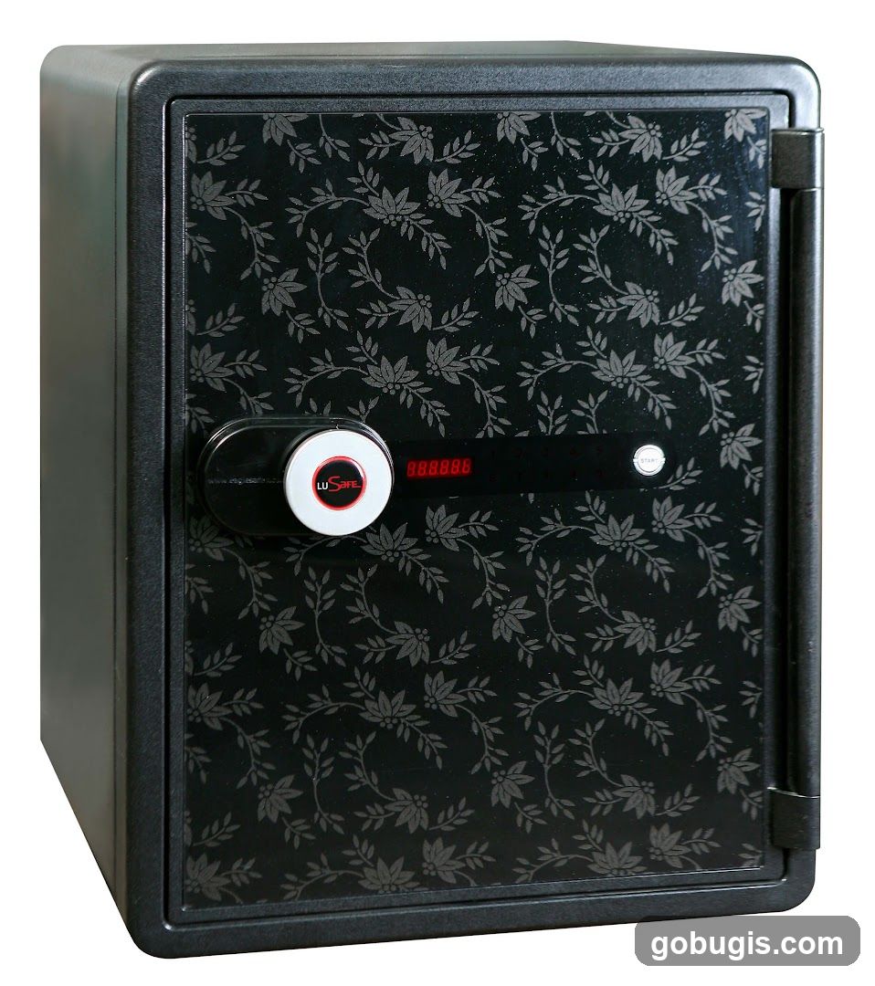Safe with floral pattern