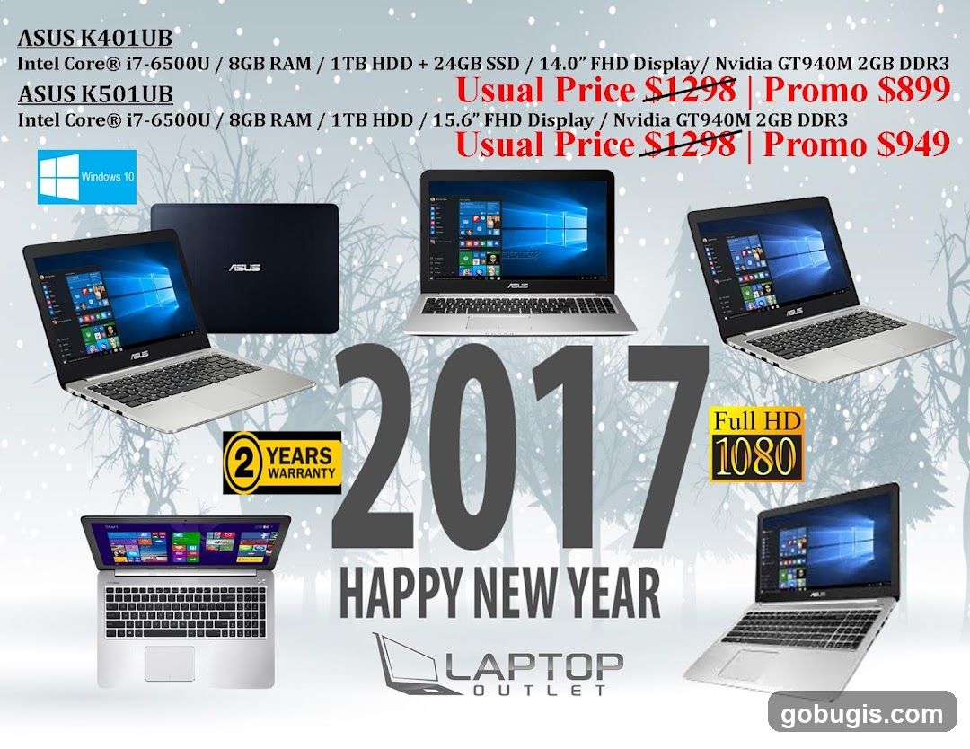 Happy New Year 2017 Laptop Promotion