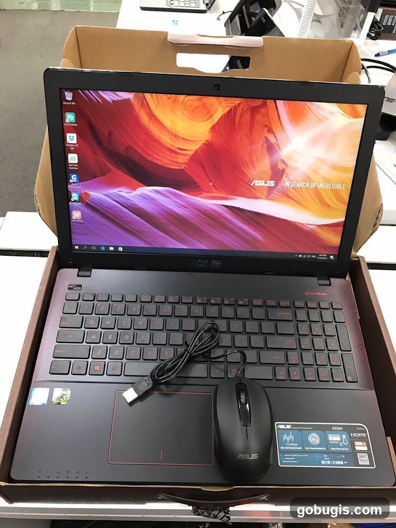 ASUS Laptop and Mouse