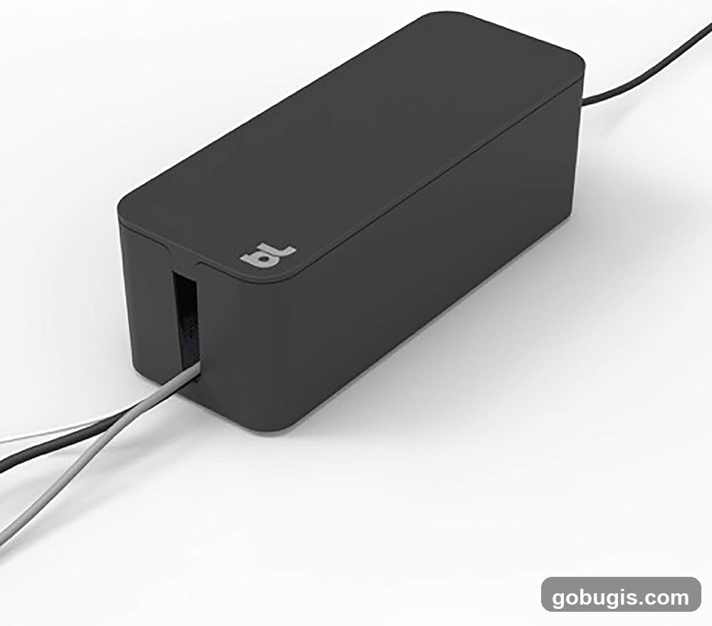 Black cable management box