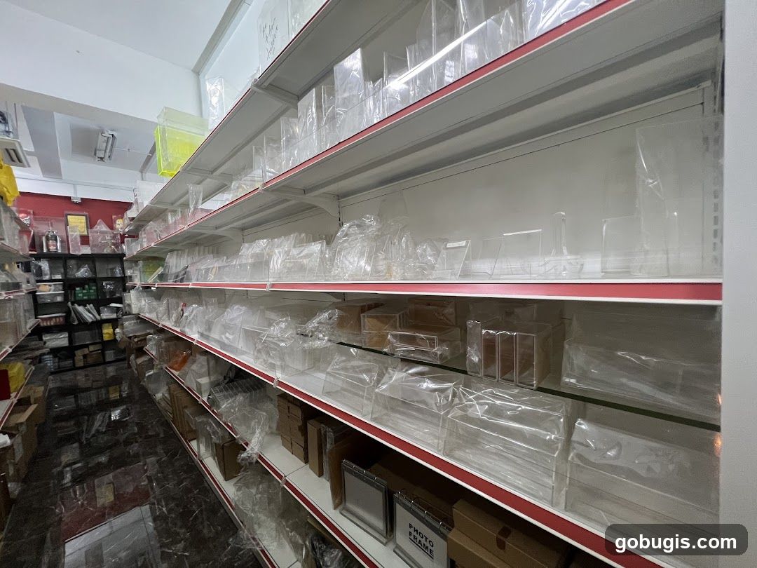 Display Shelves with Acrylic Products