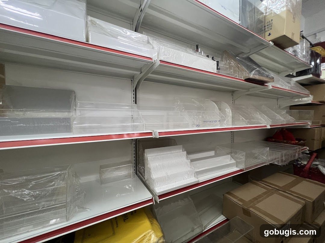 Shelves with Display Cases