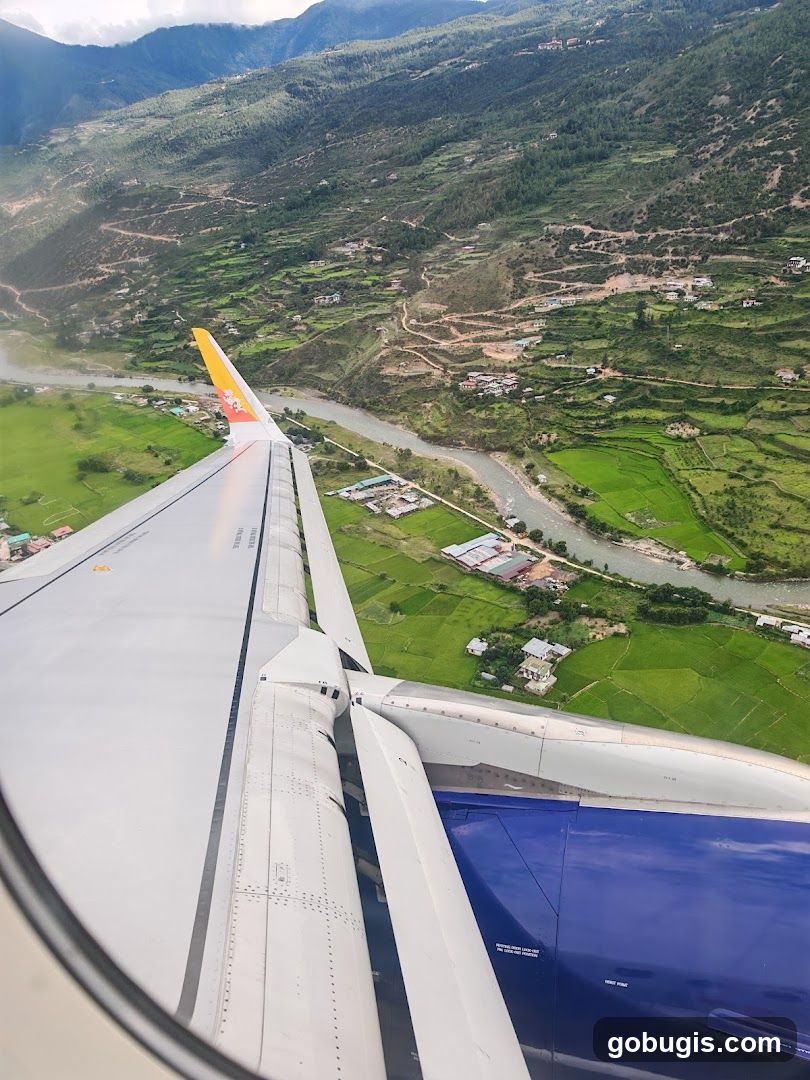 Airplane View of Rural Landscape