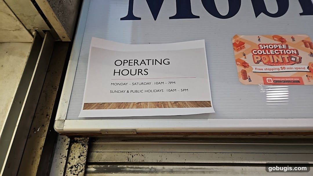 Operating Hours Sign