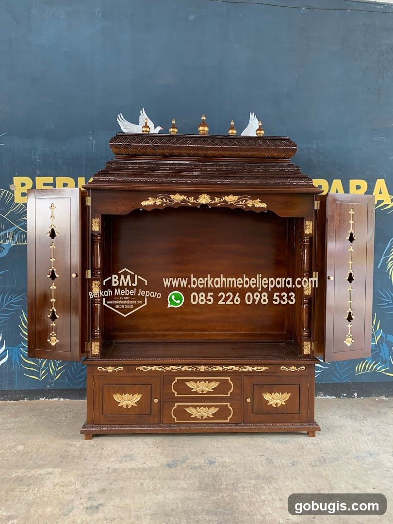 Wooden Cabinet with Ornate Details