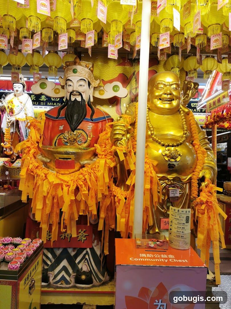 Buddhist Statues and Offerings