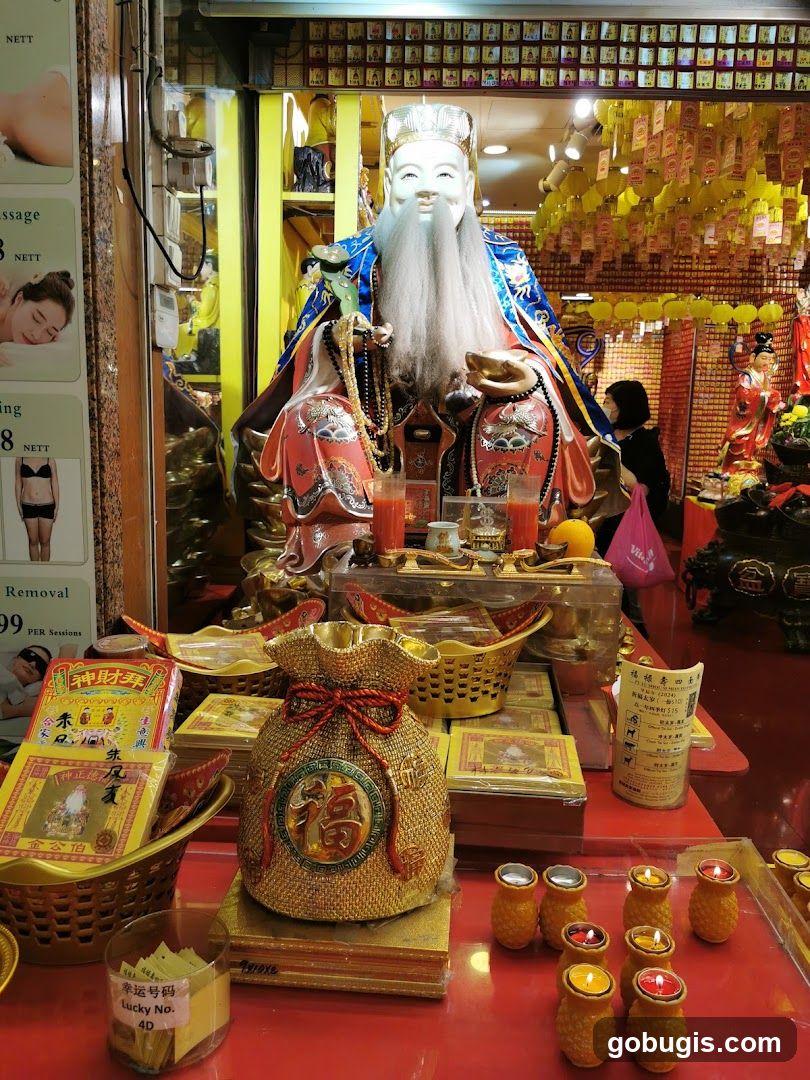 Altar with Deity Statue and Offerings