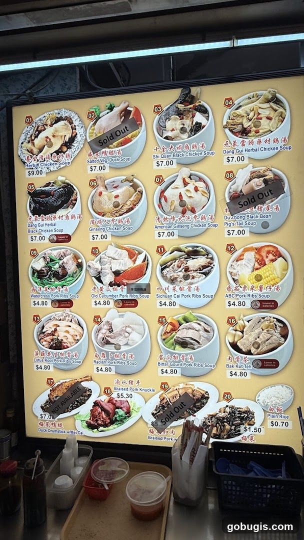 Soup and Braised Dishes Menu