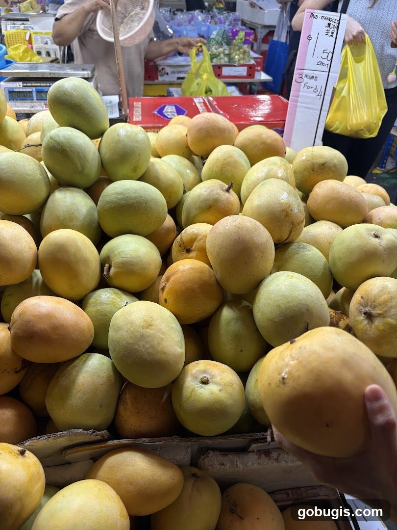 Mangoes at a Market Stall