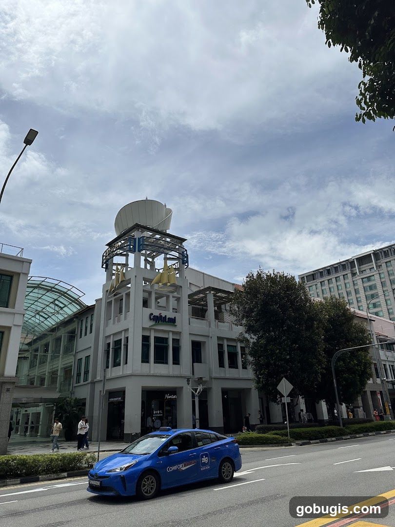 Street View with Building and Taxi