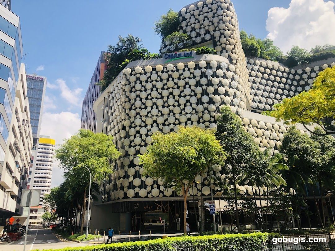 Modern Building with Hexagonal Facade