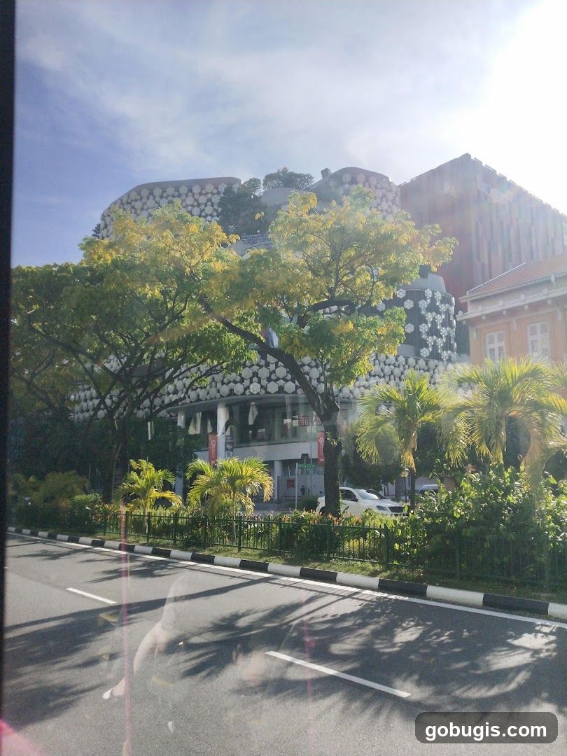 Modern Building Facade with Greenery