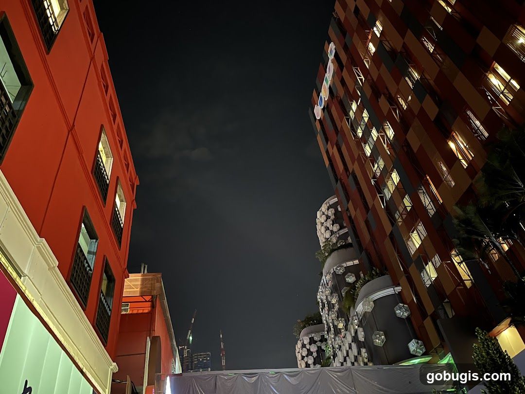 Modern Buildings at Night