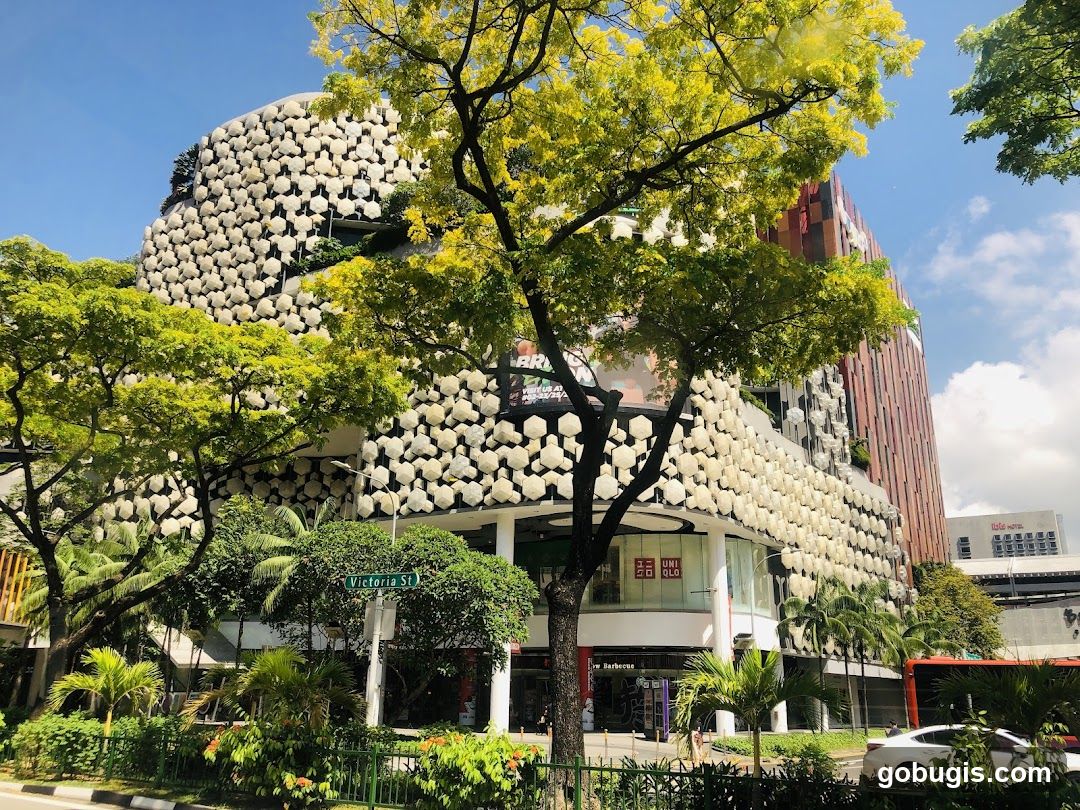 Modern Building Facade with Trees