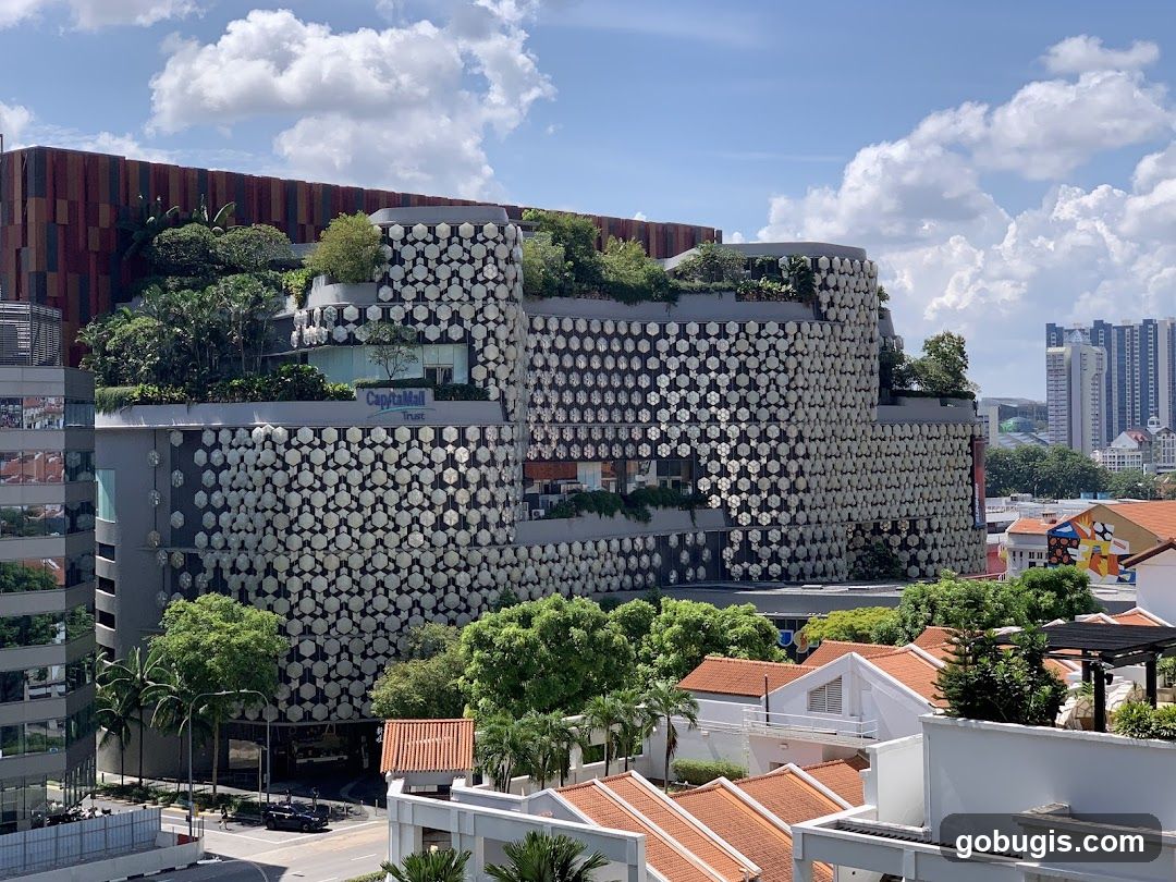Modern Building with Greenery