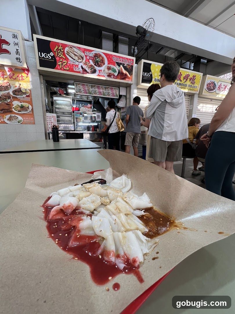 Food Stall with Menu and Customers