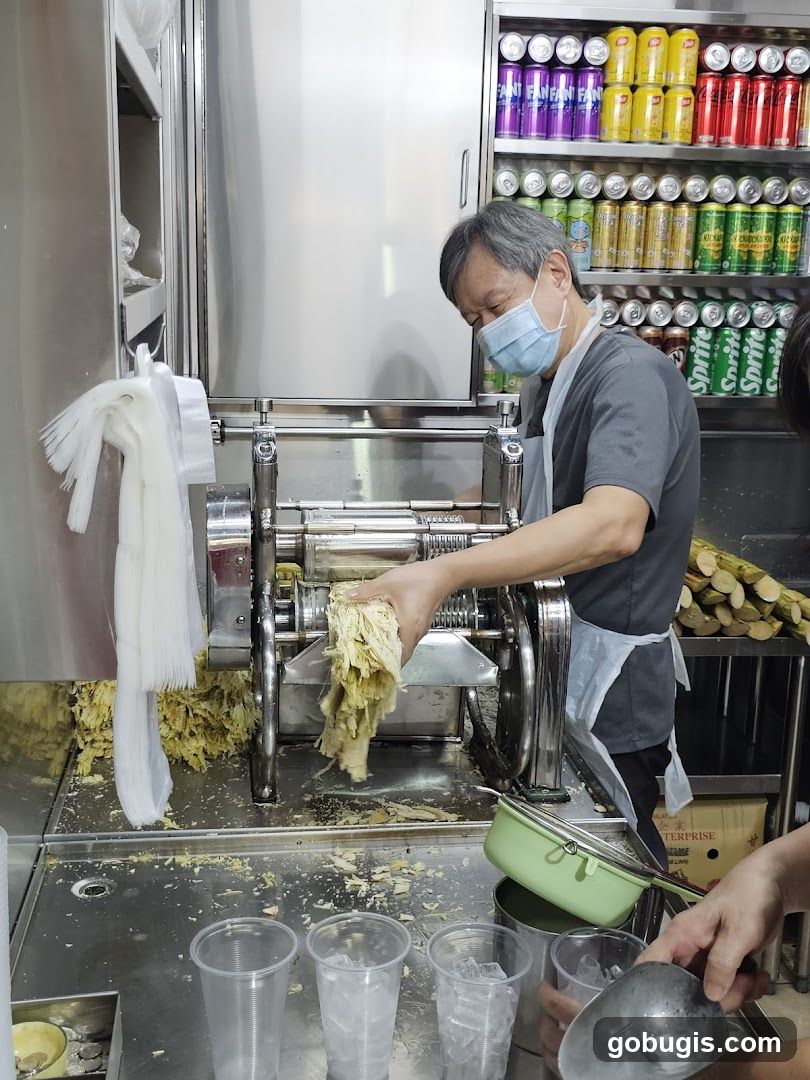 Sugarcane Juice Preparation