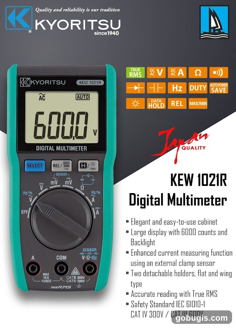 Kyoritsu KEW 1021R Digital Multimeter
