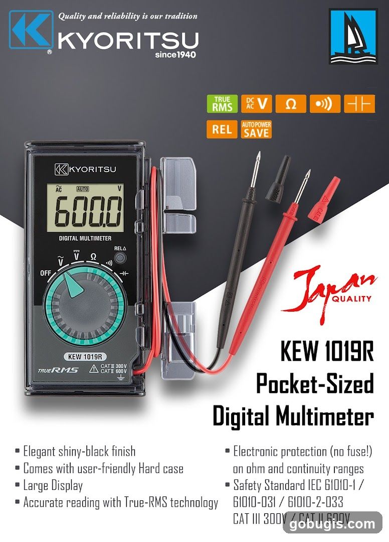 Kyoritsu KEW 1019R Pocket-Sized Digital Multimeter