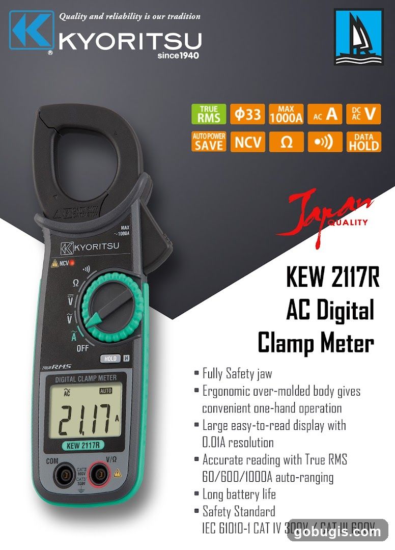 KYORITSU KEW 2117R AC Digital Clamp Meter