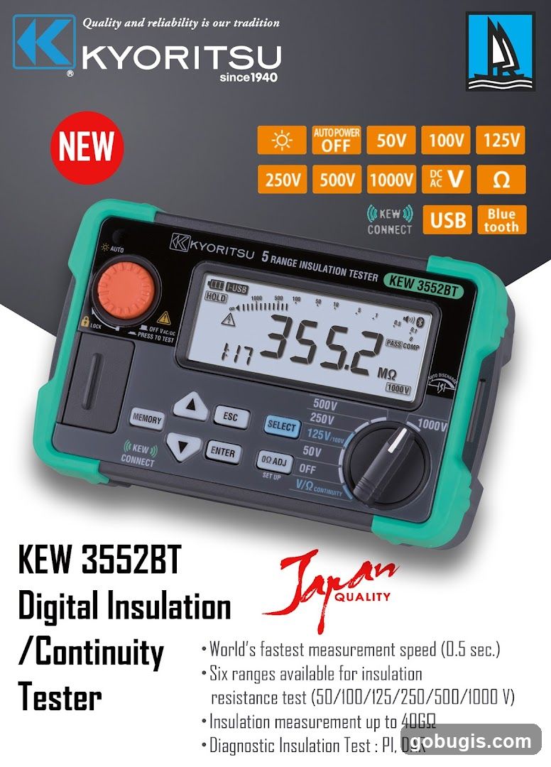 KEW 3552BT Digital Insulation / Continuity Tester