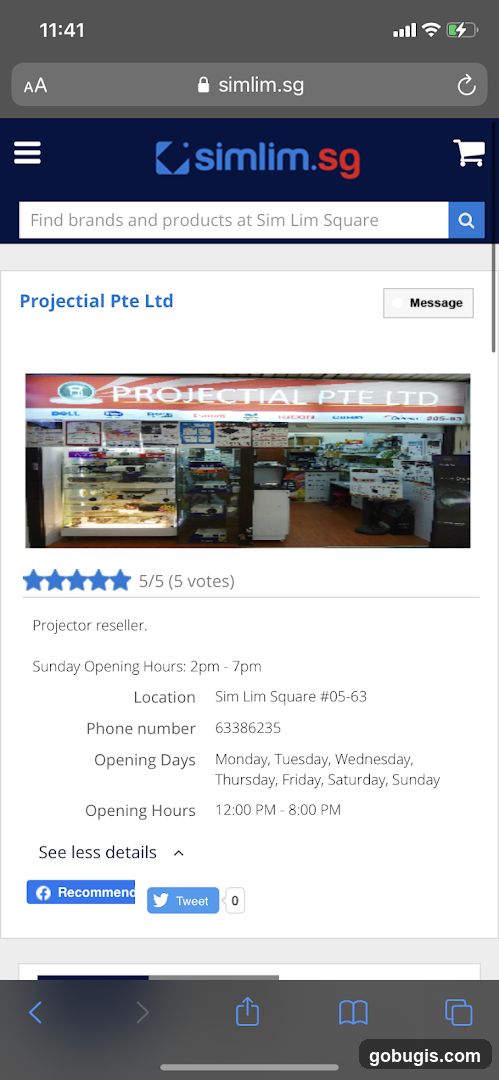 Projectial Pte Ltd Storefront