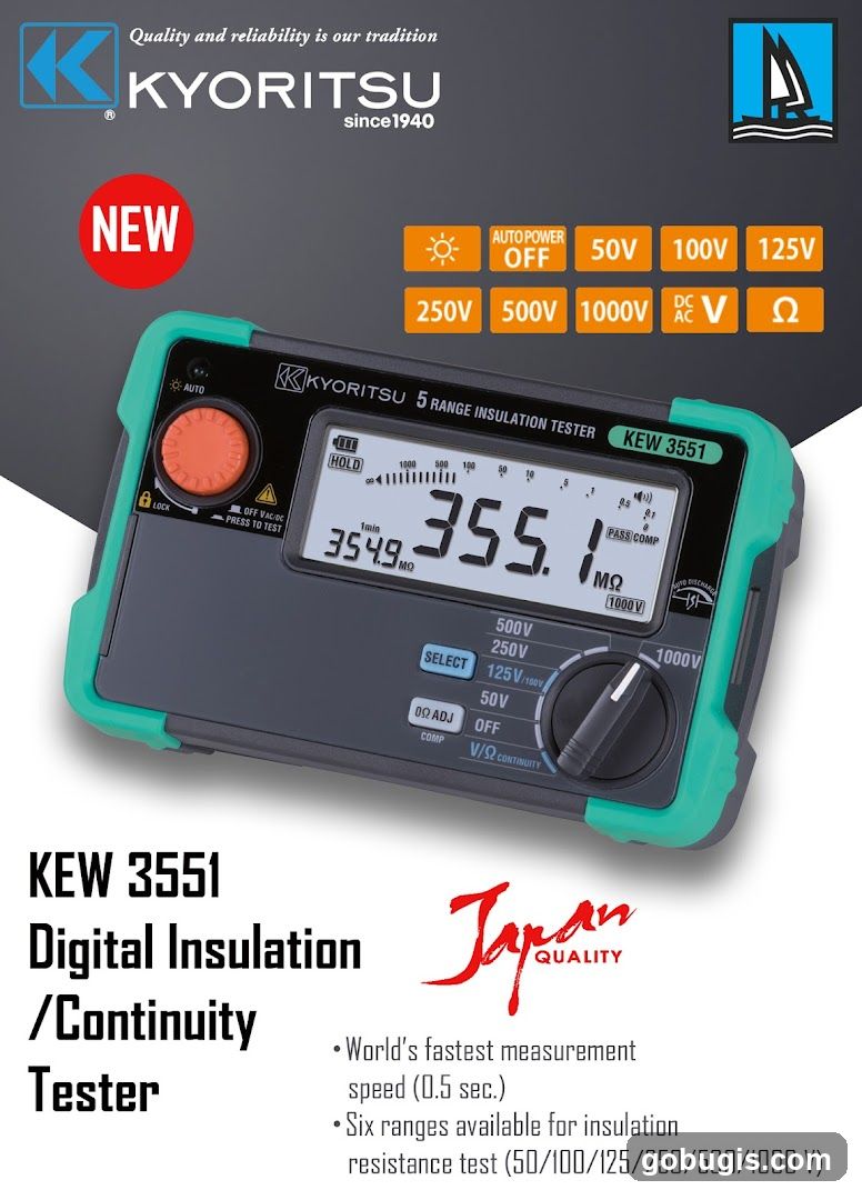 KYORITSU KEW 3551 Digital Insulation / Continuity Tester