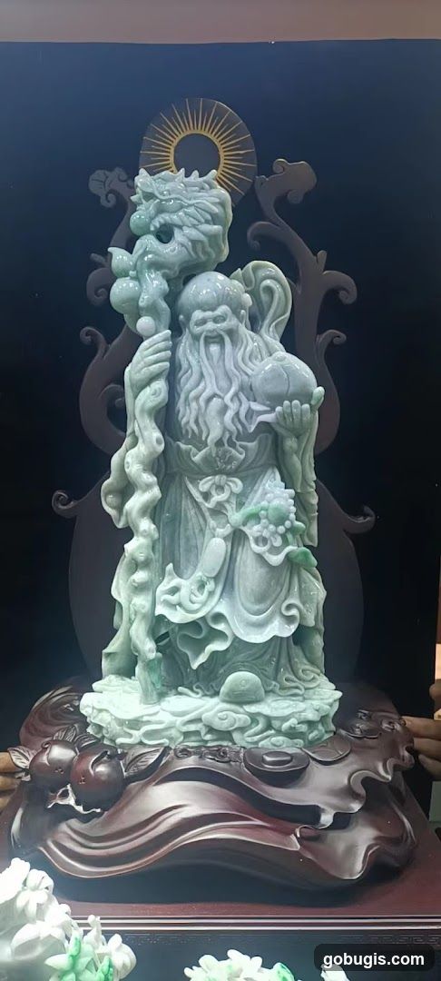 Jade Sculpture of a Deity