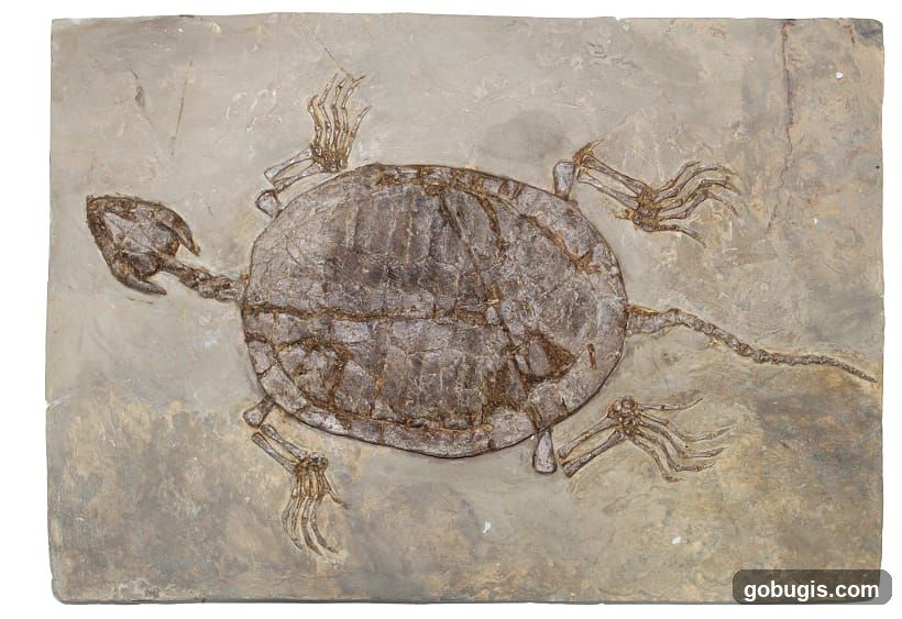 Fossilized Turtle Skeleton