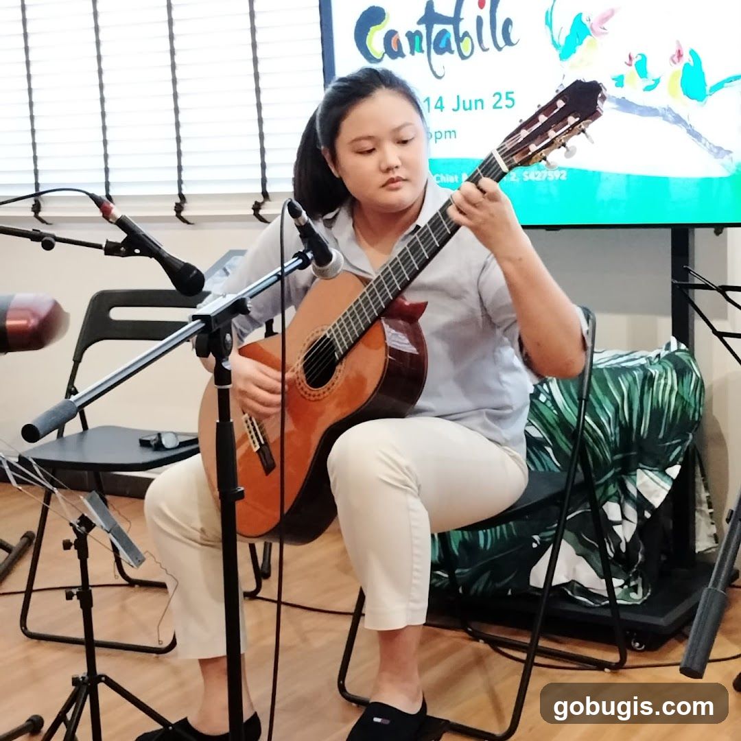 Guitarist performing
