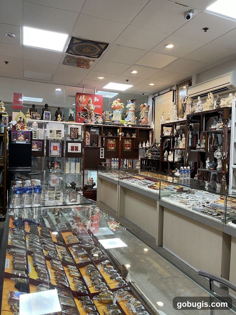 Interior of a shop selling religious and decorative items