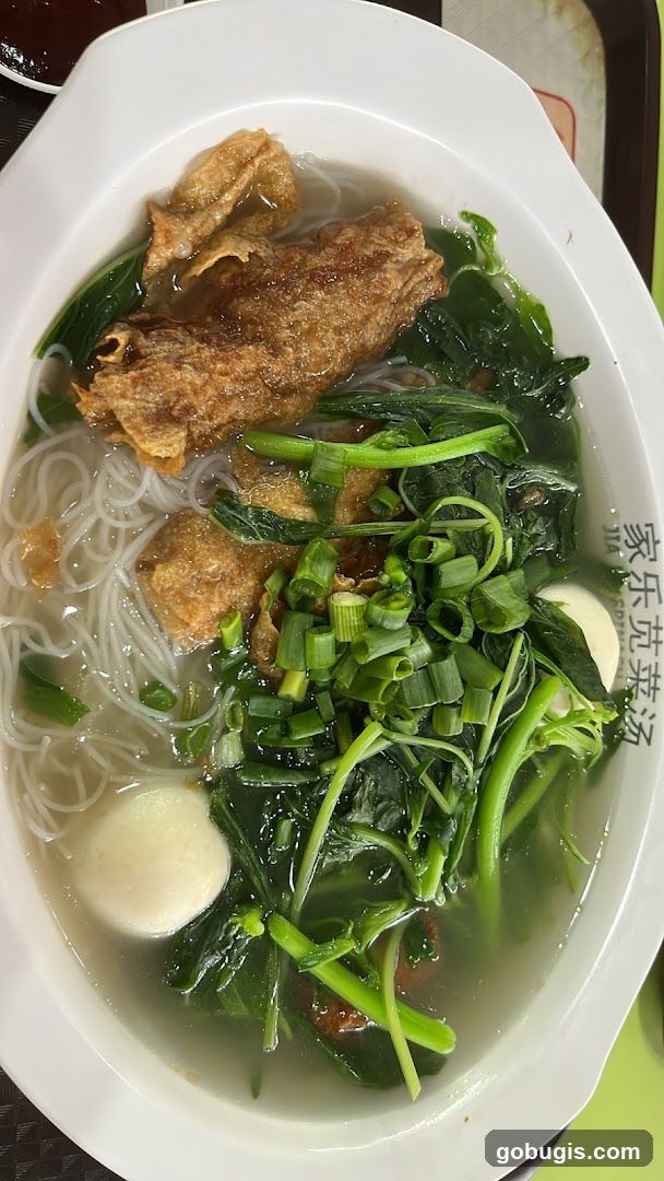 Spinach Yong Tau Foo Soup