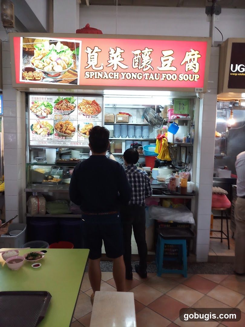 Spinach Yong Tau Foo Soup