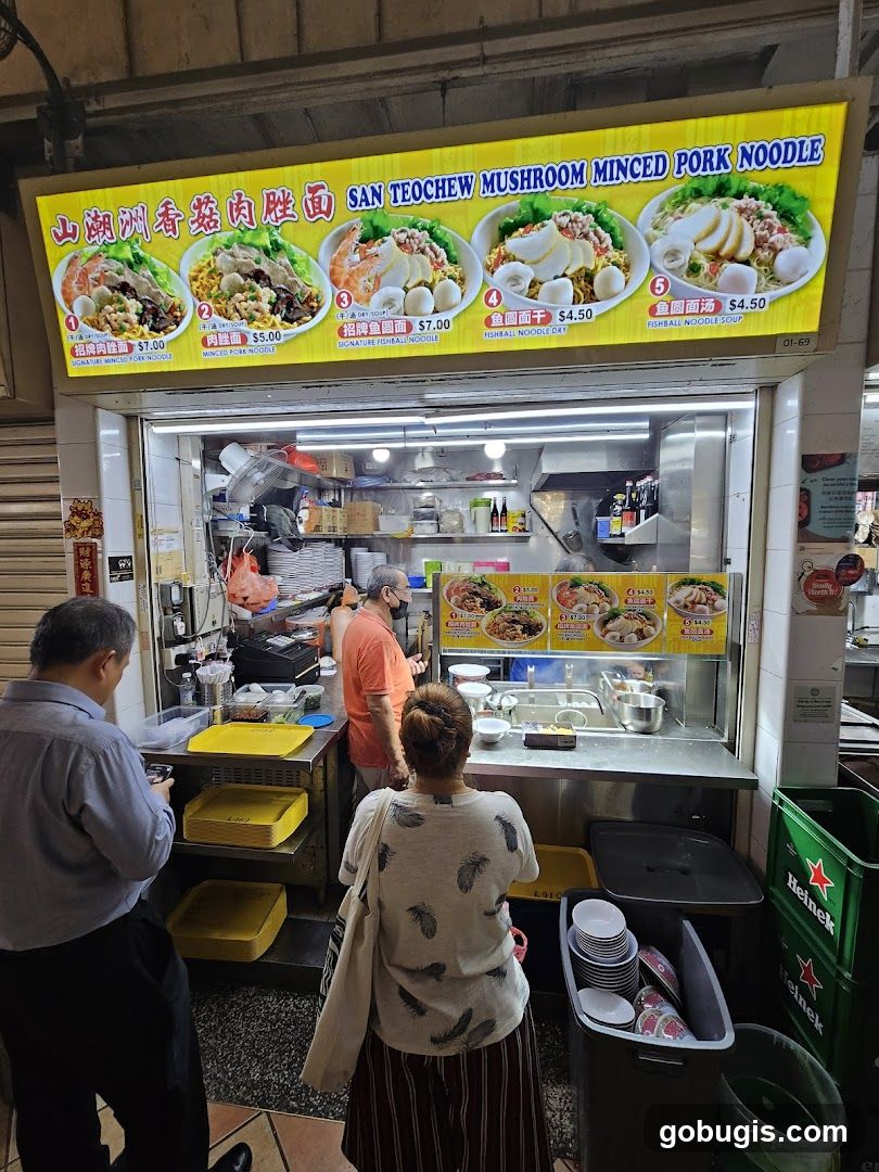 San Teochew Mushroom Minced Pork Noodle