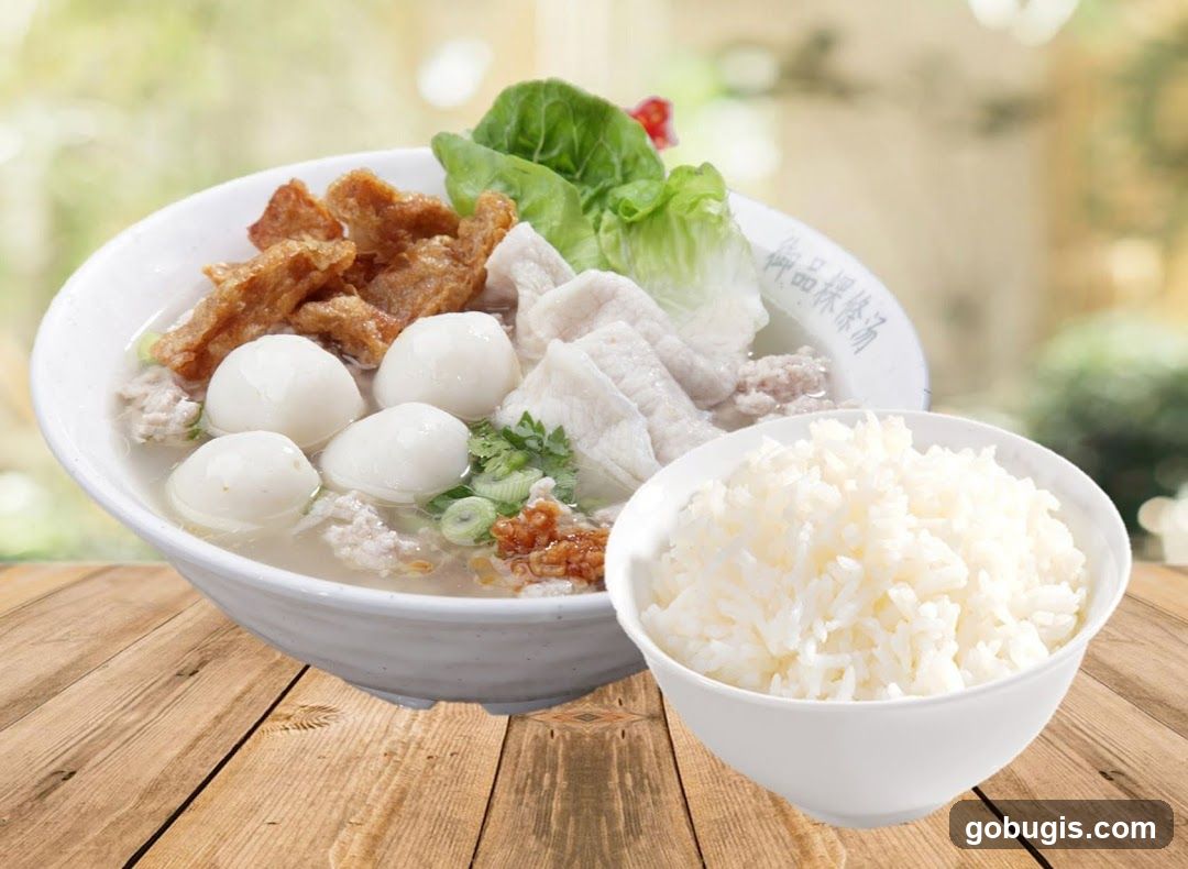 Fish Ball Soup with Rice