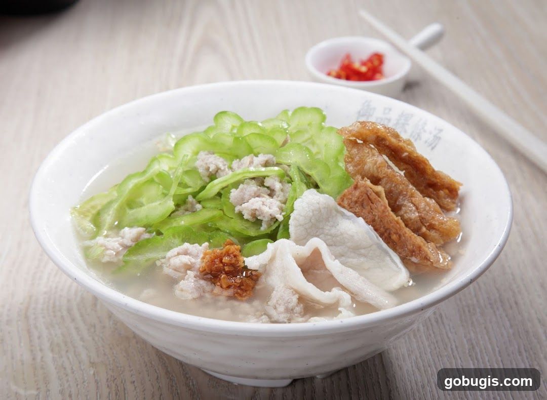 Bitter Melon Soup with Minced Pork and Fish Slices