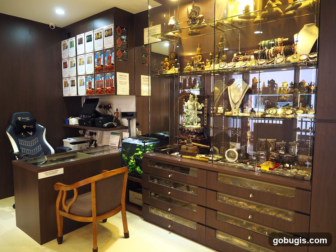Store Interior with Display Cases