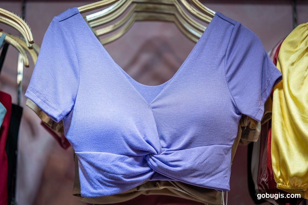 Purple Twist-Front Crop Top