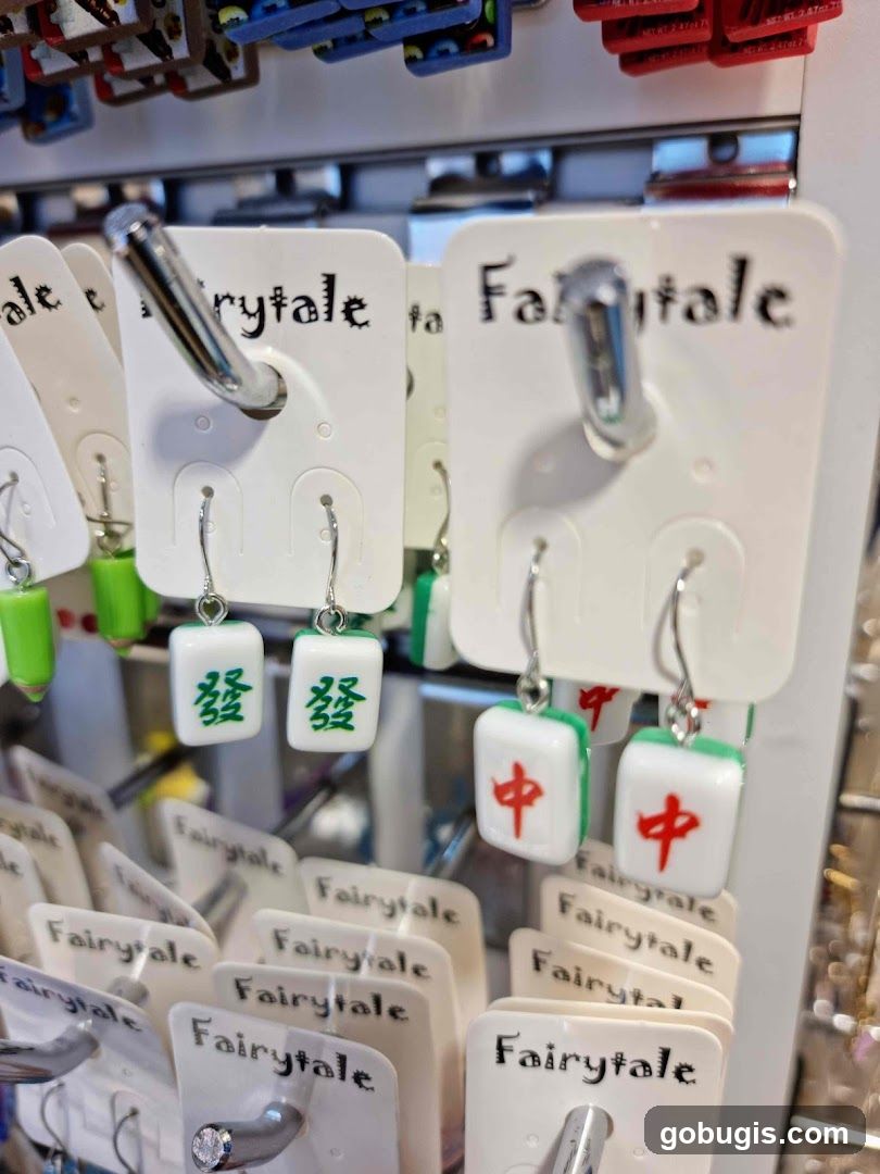 Mahjong Tile Earrings