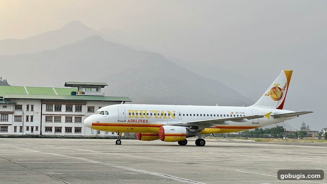 Bhutan Airlines Aircraft on Tarmac