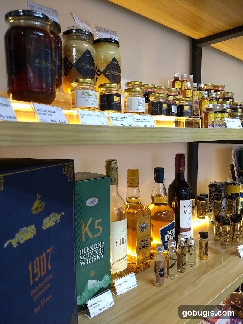 Assortment of Honey and Alcohol Products