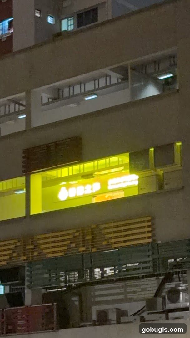 Illuminated Signage in Building