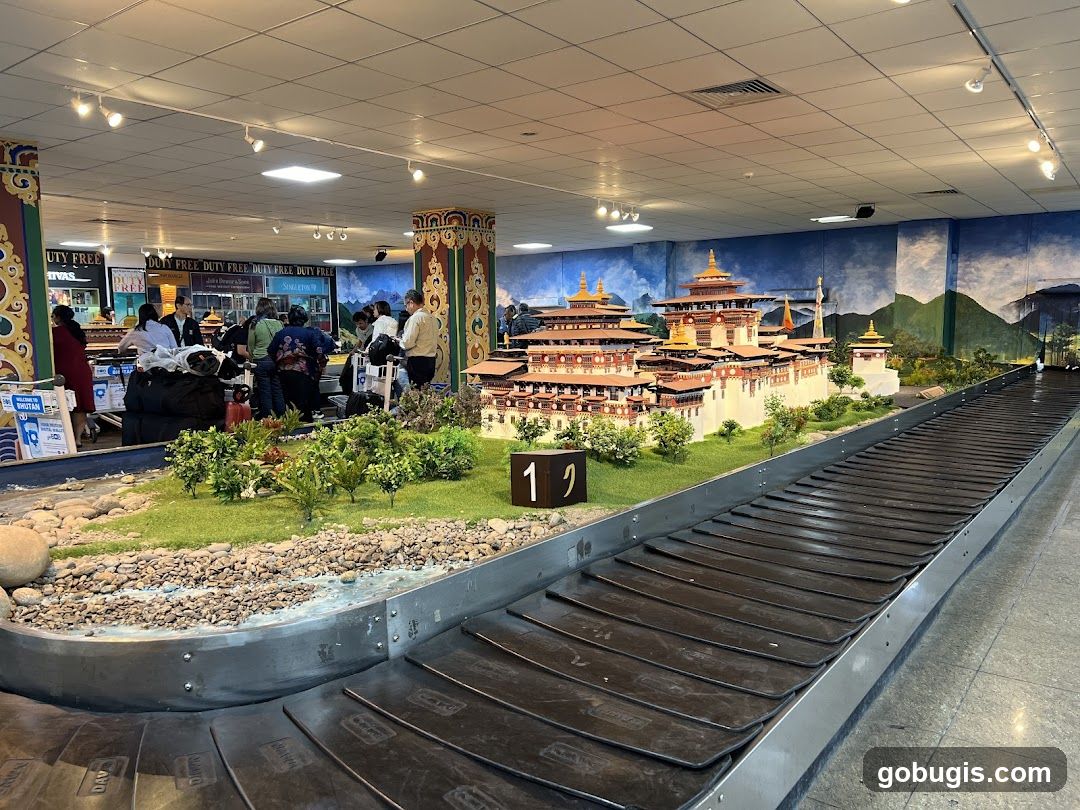 Airport Baggage Claim with Bhutanese Model
